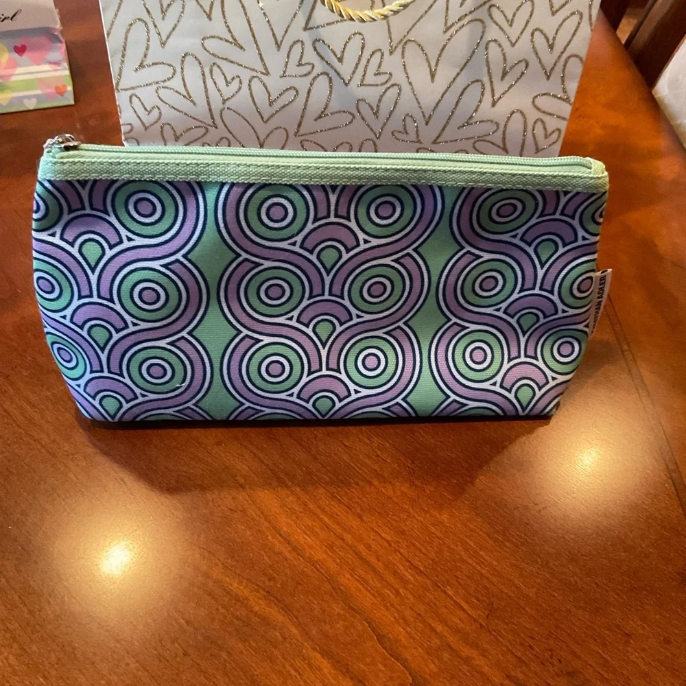 Clinique Jonathan Adler Geometric Design Lavender & Mint Green Makeup Bag